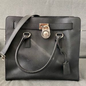 Michael Kors black tote bag